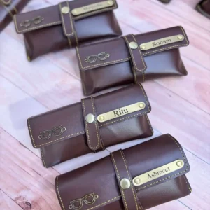 Best  faux Leather Name Eyewear Case with Charm