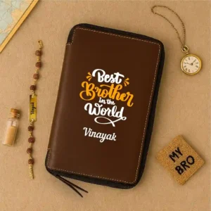 Personalized Zippered Travel Wallet