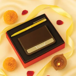Pesrsonalised Visiting card Holder and Pen