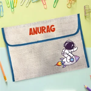 Personalized Astronaut & Rocket Jute Folders