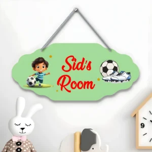 Personalized Football Player Door Plate