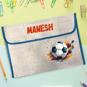 Personalized Football Painting Jute Folders