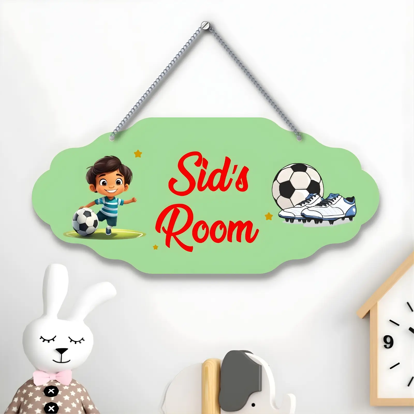 Personalized Football Player Door Plate