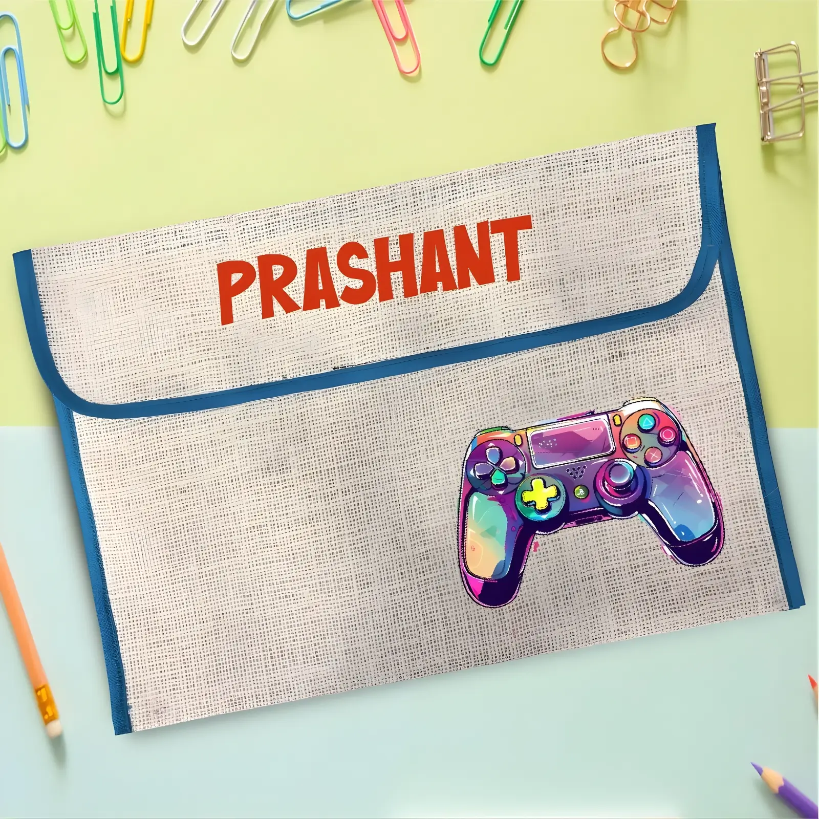 Personalized Game Console Jute Folders