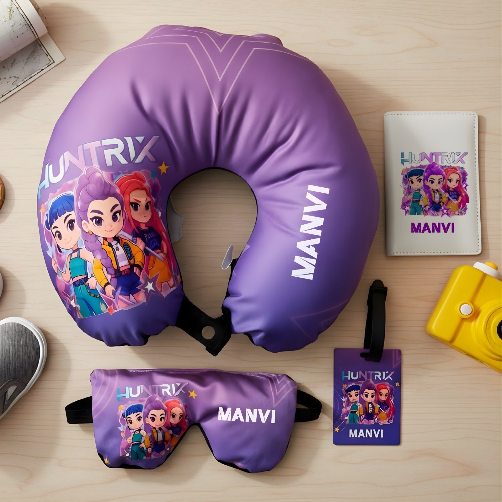 Personalized Huntrix Chibi Edition Set K-Pop Demon Hunter Travel Combo