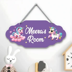 Personalized Unicorn Door Plate