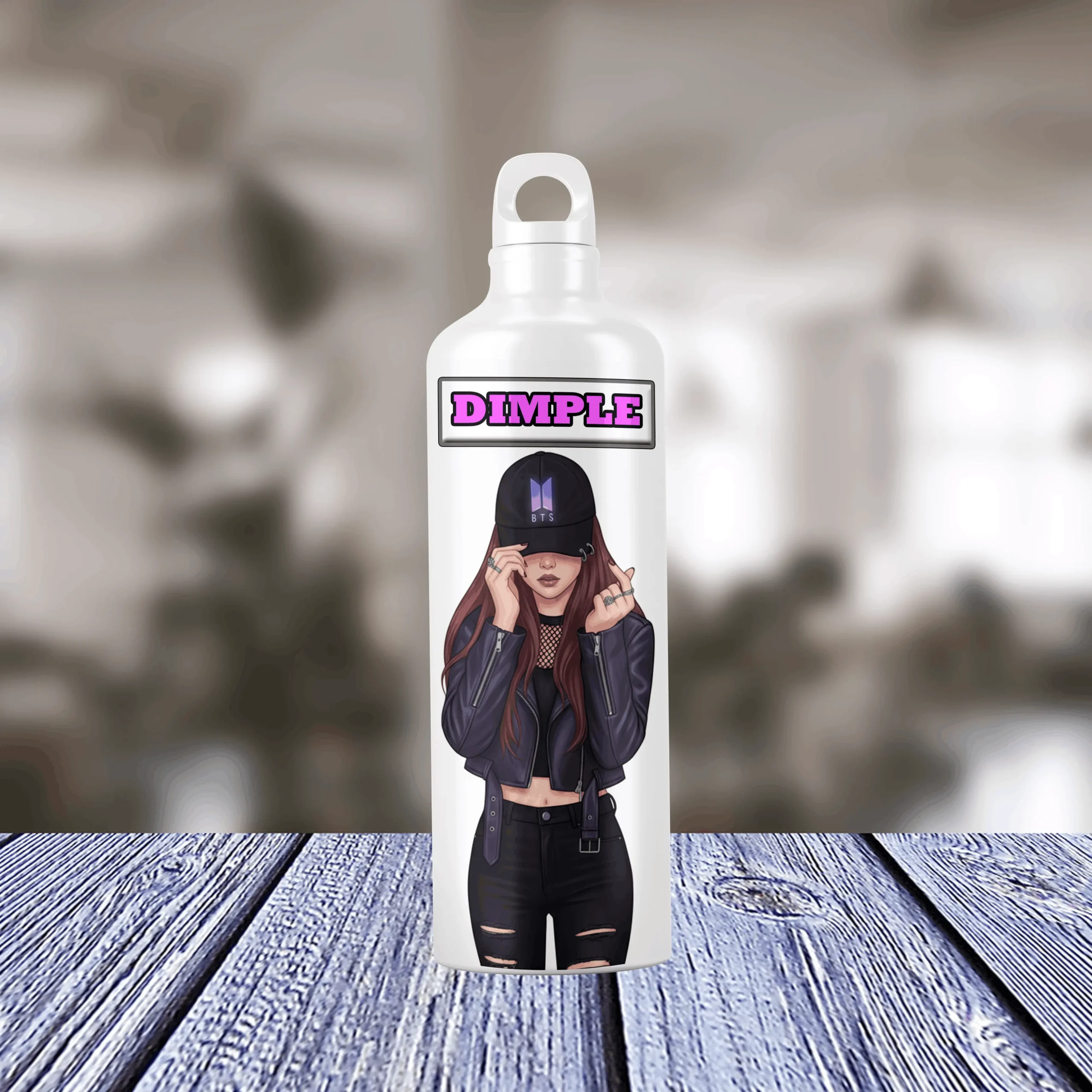 BTS Girl Cap Personalized Metal Bottle