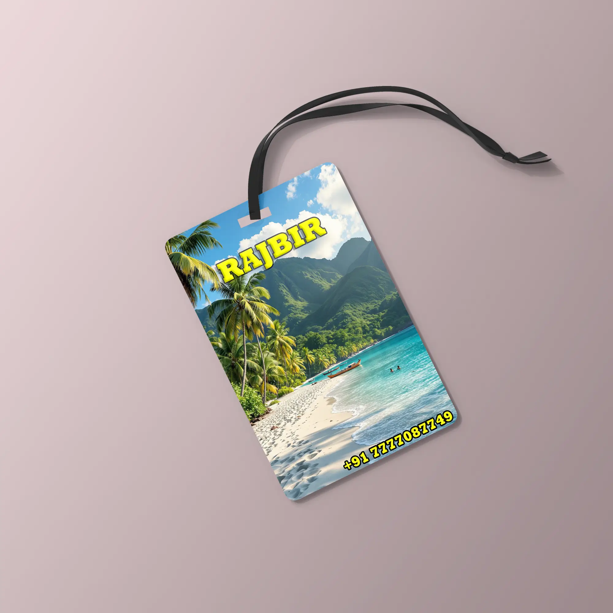 Beach Personalized Bag Tag
