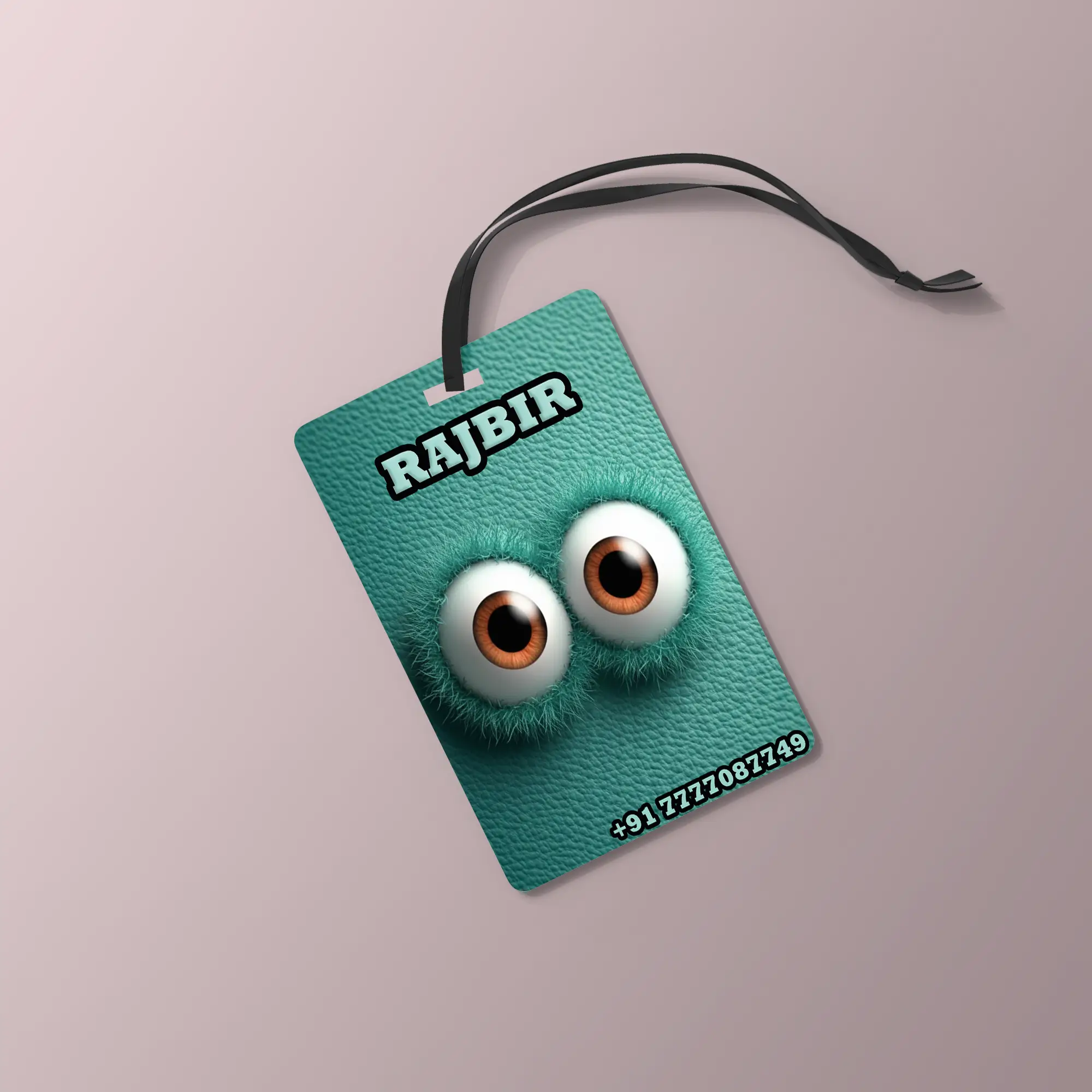 Blue Cartoon Eye Personalized Bag Tag