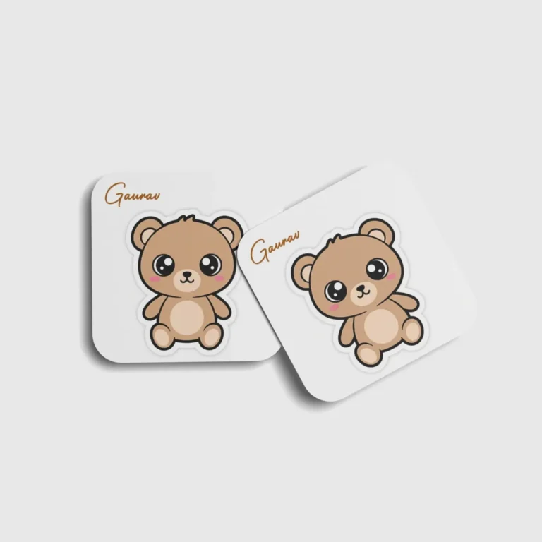 Cuddly Bear Personalized Coaster (Set of 2)