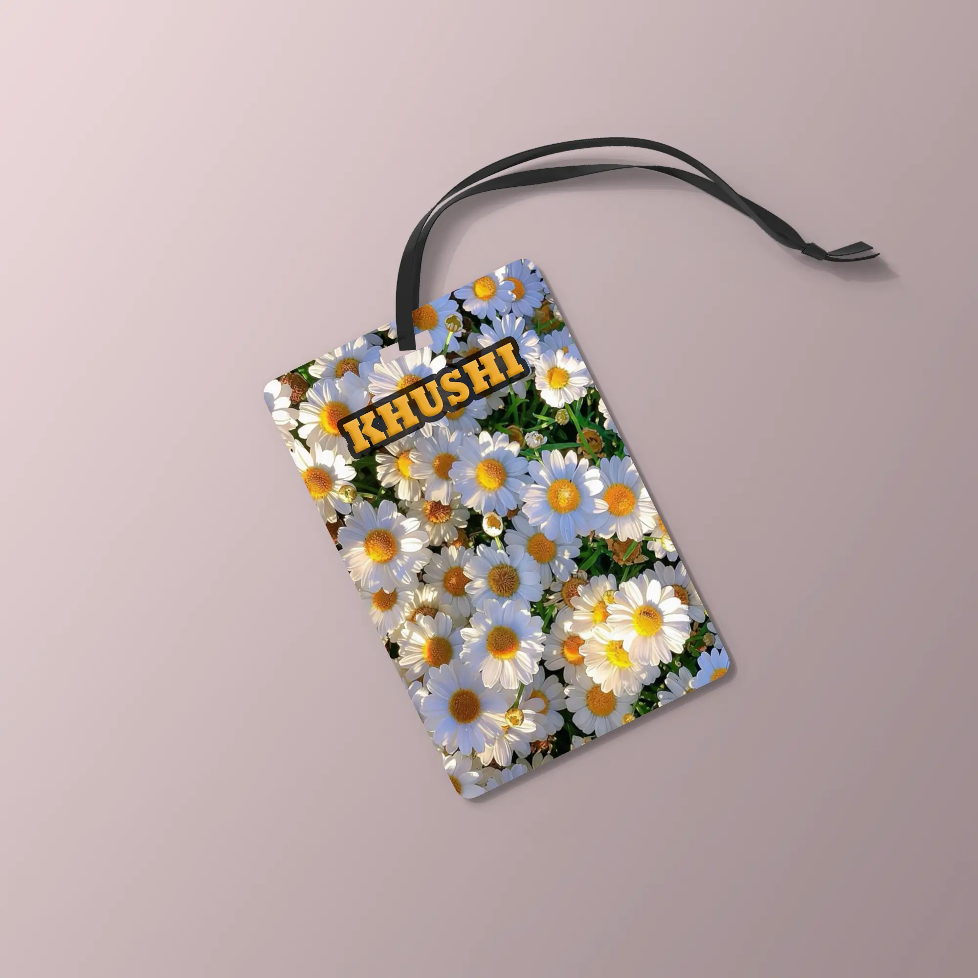 Daisy Flower Personalized Bag Tag