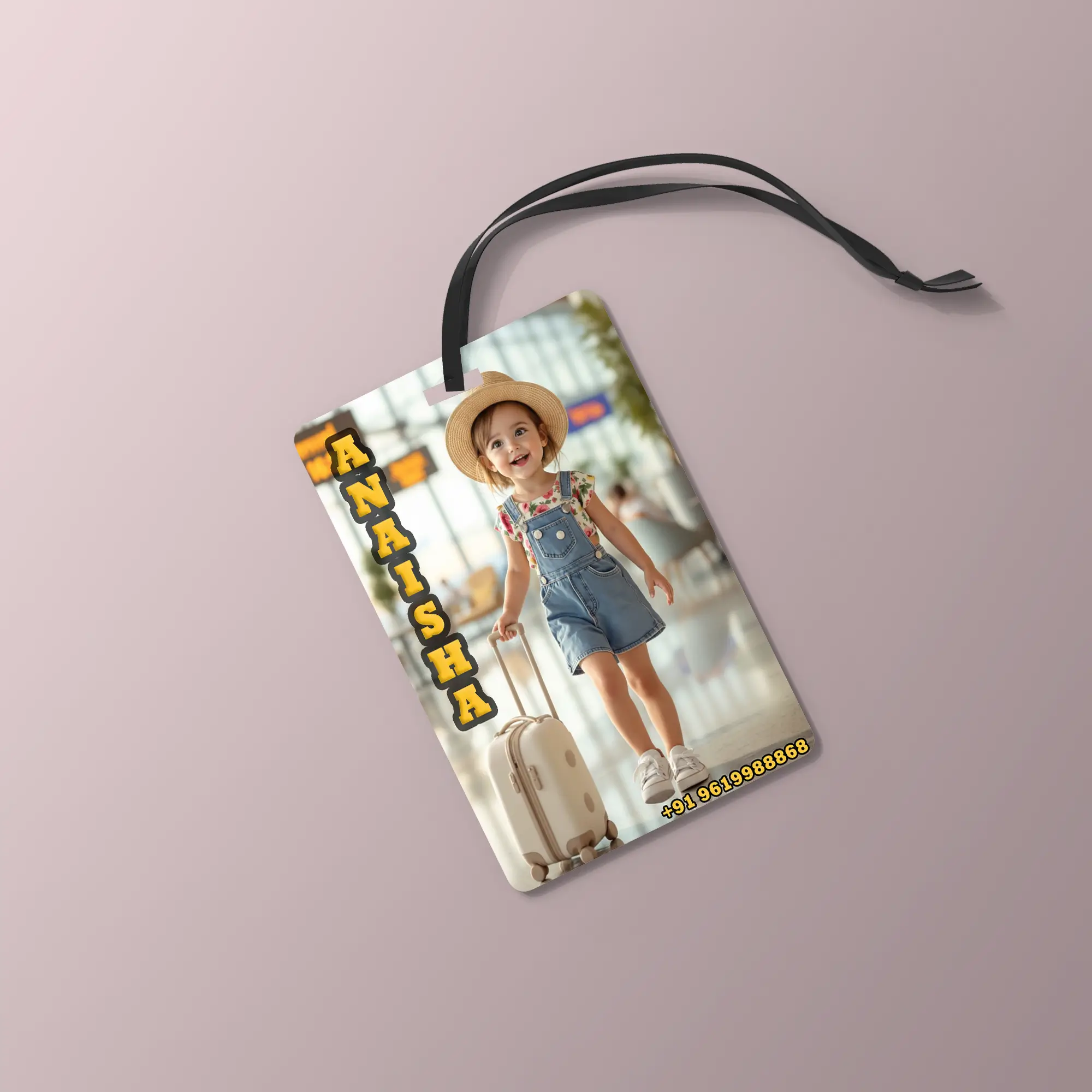 Little Tourist Girl Personalized Bag Tag