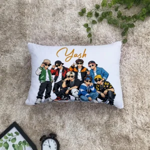 Hip-Hop Squad Personalized Rectangle Cushion