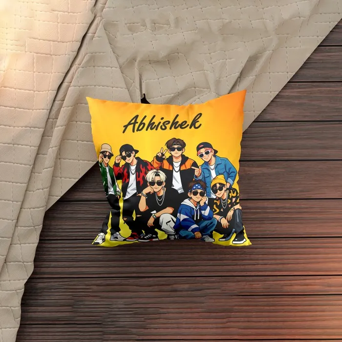 Hip Hop Squad Personalized Square Cushion