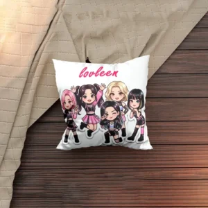 K-Pop Girl Squad Personalized Square Cushion