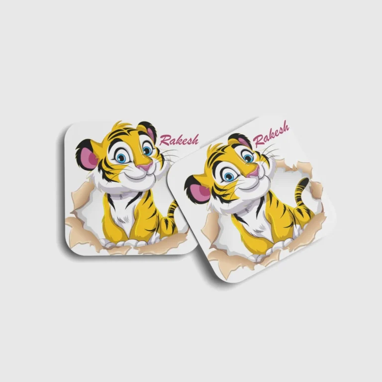Little Tiger Personalized Coaster (Set of 2)