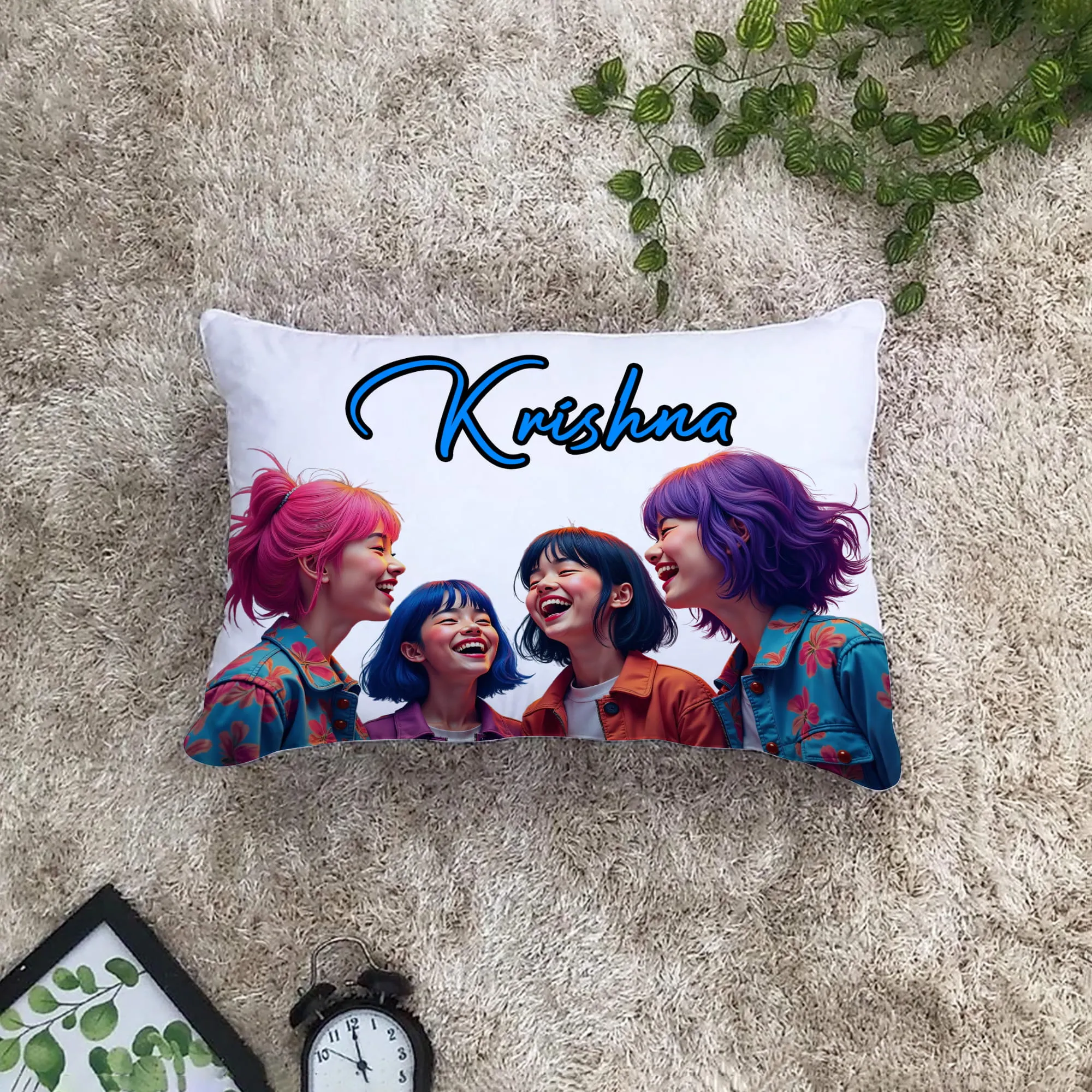 Prism Pals Personalized Rectangle Cushion