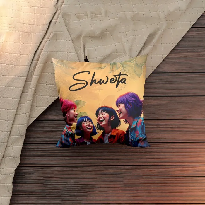 Prism Pals Personalized Square Cushion