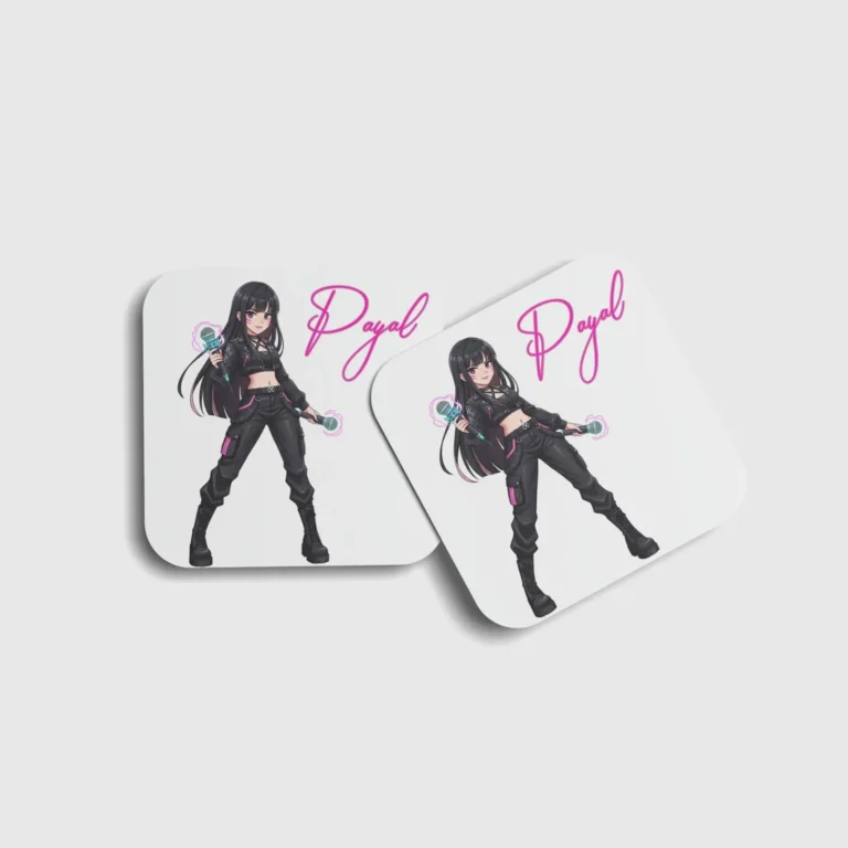 Rockstar Girl Personalized Coaster (Set of 2)