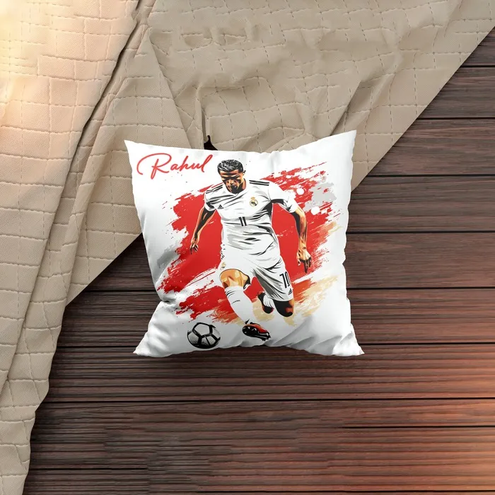Ronaldo's Kickoff Personalized Square Cushion